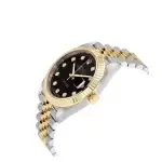 Rolex Datejust Black Dial Diamond 41MM Yellow Gold/Steel Fluted Bezel Jubilee Bracelet 126333