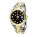 Black face Rolex Datejust 41MM Diamond Dial And Yellow Gold 126303 Men's Watch