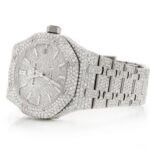 ICED OUT AP ROYAL OAK 41MM STAINLESS STEEL FULL MOISSANITE STUDDED WATCH