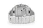 CARTIER WATCH DIAMOND FULL ICED MOISSANITE 40MM STEEL WHITE ROMAN DIAL