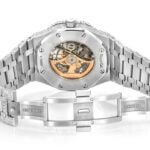 ICED OUT AP WATCH 41MM SKELETON SILVER VVS MOISSANITE 24CT