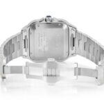 CARTIER WATCH BUST DOWN SANTOS DE 40MM TWO TONE FULL ICED VVS MOISSANITE ROMAN DIAL