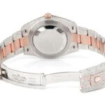 ROLEX ICED OUT WATCH 41MM TWO TONE WITH BROWN DIAL STAINLESS STEEL MOISSANITE 20.00CT