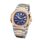 Patek Philippe Nautilus two tone 40mm Men Watch Blue Dial 5980/1AR