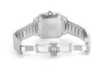 CARTIER WATCH BUST DOWN SANTOS DE 40MM STEEL SILVER FULL ICED VVS MOISSANITE ROMAN DIAL