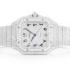 cartier santos watch iced out