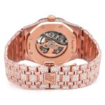 MOISSANITE AUDEMARS PIGUET SKELETON 41MM WATCH ROSE GOLD FULL ICED 24.00CT