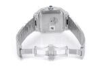 CARTIER SANTOS DE 40MM Steel WATCH REPLICA FULL ICED MOISSANITE ROMAN DIAL