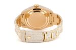 ROLEX WATCH WITH DIAMONDS SKY-DWELLER 42MM YELLOW AUTOMATIC STAINLESS STEEL FULL ICED MOISSANITE 26.00CT