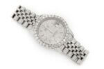 ROLEX DATEJUST 36MM SILVER AUTOMATIC STAINLESS STEEL FULL ICED MOISSANITE WATCH 17.00CT