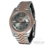 Rolex Two Tone Jubilee Band Datejust 41MM Wimbledon Rose Gold Watch 126331