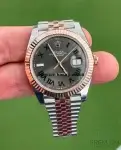 Rolex Two Tone Jubilee Band Datejust 41MM Wimbledon Rose Gold Watch 126331