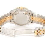 DIAMOND ROLEX WATCH DATEJUST 36MM TWO TONE RED DIAL FULL ICED VVS MOISSANITE 17.20CT