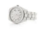 ROLEX DATEJUST ICED OUT 41MM SILVER HEBREW DIAL AUTOMATIC STAINLESS STEEL 23.50CT