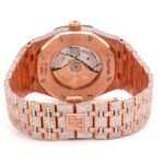 AP ICED OUT ROYAL OAK 41MM ROSE GOLD FULL MOISSANITE WATCH