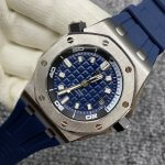 Audemars Piguet Royal Oak Offshore Diver 42MM Blue Dial Mens Watch 15720