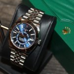 Rolex Oyster Perpetual Blue face Sky Dweller Index Dial 42mm Jubilee White Gold Fluted 326934