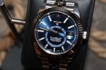 Rolex Oyster Perpetual Blue face Sky Dweller Index Dial 42mm Jubilee White Gold Fluted 326934