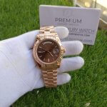 Rolex Day-Date Rose Gold Chocolate Dial 40MM President Men's Wach 228235