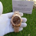 Rolex Day-Date Rose Gold Chocolate Dial 40MM President Men's Wach 228235