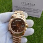 Rolex Day-Date Rose Gold Chocolate Dial 40MM President Men's Wach 228235