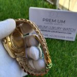 Rolex Champagne Diamond Dial | Day-Date II 41MM Yellow Gold | Diamond Bezel President Bracelet 218348
