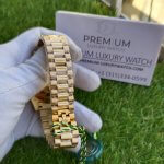 Rolex Champagne Diamond Dial | Day-Date II 41MM Yellow Gold | Diamond Bezel President Bracelet 218348