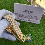 Rolex Champagne Diamond Dial | Day-Date II 41MM Yellow Gold | Diamond Bezel President Bracelet 218348