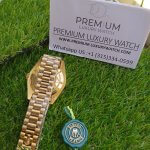 Rolex Champagne Diamond Dial | Day-Date II 41MM Yellow Gold | Diamond Bezel President Bracelet 218348