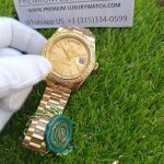 Rolex Champagne Diamond Dial | Day-Date II 41MM Yellow Gold | Diamond Bezel President Bracelet 218348