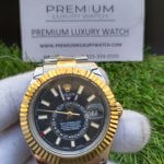 Rolex Sky Dweller Two Tone Black Dial Yellow Gold Bezel Oyster Men's Watch 326933