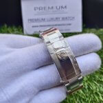 Rolex Sky Dweller Stainless Steel 42MM Black Index Dial Fluted White Gold Bezel Oyster Bracelet 326934