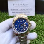 Rolex Sky Dweller Blue Index Dial 42MM Fluted White Gold Bezel Oyster Bracelet 326934