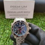 Omega Seamaster 300m black ceramic Diver Chronometer Chronograph 44mm Black Bezel Steel Bracelet