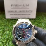 Omega Seamaster 300m black ceramic Diver Chronometer Chronograph 44mm Black Bezel Steel Bracelet