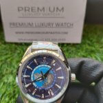 Omega Seamaster Aquaterra 150m Master Chronometer GMT Worldtimer 43mm Blue Dial Steel Men's Wrist Watch