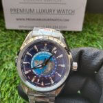 Omega Seamaster Aquaterra 150m Master Chronometer GMT Worldtimer 43mm Blue Dial Steel Men's Wrist Watch