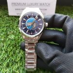 Omega Seamaster Aquaterra 150m Master Chronometer GMT Worldtimer 43mm Blue Dial Steel Men's Wrist Watch