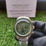 Omega Speedmaster Moonwatch 50th Anniversary Apollo 11 Moonshine Gold & Green Bezel Green Dial Men’s Wrist Watch