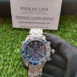 Omega Seamaster Chronograph Diver 300m Co‑Axial Chronometer 41.5mm Blue Dial Bracelet Watch