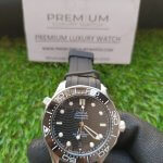 Omega Seamaster Ceramic Black Dial Diver 300m On Rubber Strap Automatic Men’s Watch