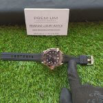 Omega Seamaster black rubber strap 300m Stainless Steel Sedna Gold Co Axial Master Chronometer Black Dial 42mm