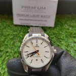 Omega Seamaster Aqua Terra White Dial 150m Master Co-Axial Rubber Strap Men’s Watch