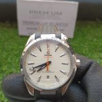 Omega Seamaster Aqua Terra White Dial 150m Master Co-Axial Rubber Strap Men’s Watch