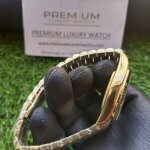 Rolex Day Date 40 Yellow Gold Black Diagonal Motif Index Dial & Fluted Bezel President Bracelet 228238