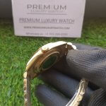 Rolex Day Date 40 Yellow Gold Black Diagonal Motif Index Dial & Fluted Bezel President Bracelet 228238