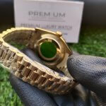 Rolex Day Date 40 Yellow Gold Black Diagonal Motif Index Dial & Fluted Bezel President Bracelet 228238