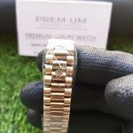 Rolex Day Date 40 Yellow Gold Black Diagonal Motif Index Dial & Fluted Bezel President Bracelet 228238