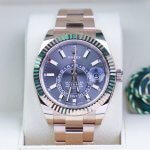 Rolex Sky Dweller Rose Gold 42MM Dark Rhodium Index Dial Fluted Bezel Oyster Bracelet 326935