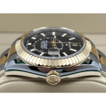 Rolex Sky Dweller Two Tone Black Dial Yellow Gold Bezel Oyster Men's Watch 326933